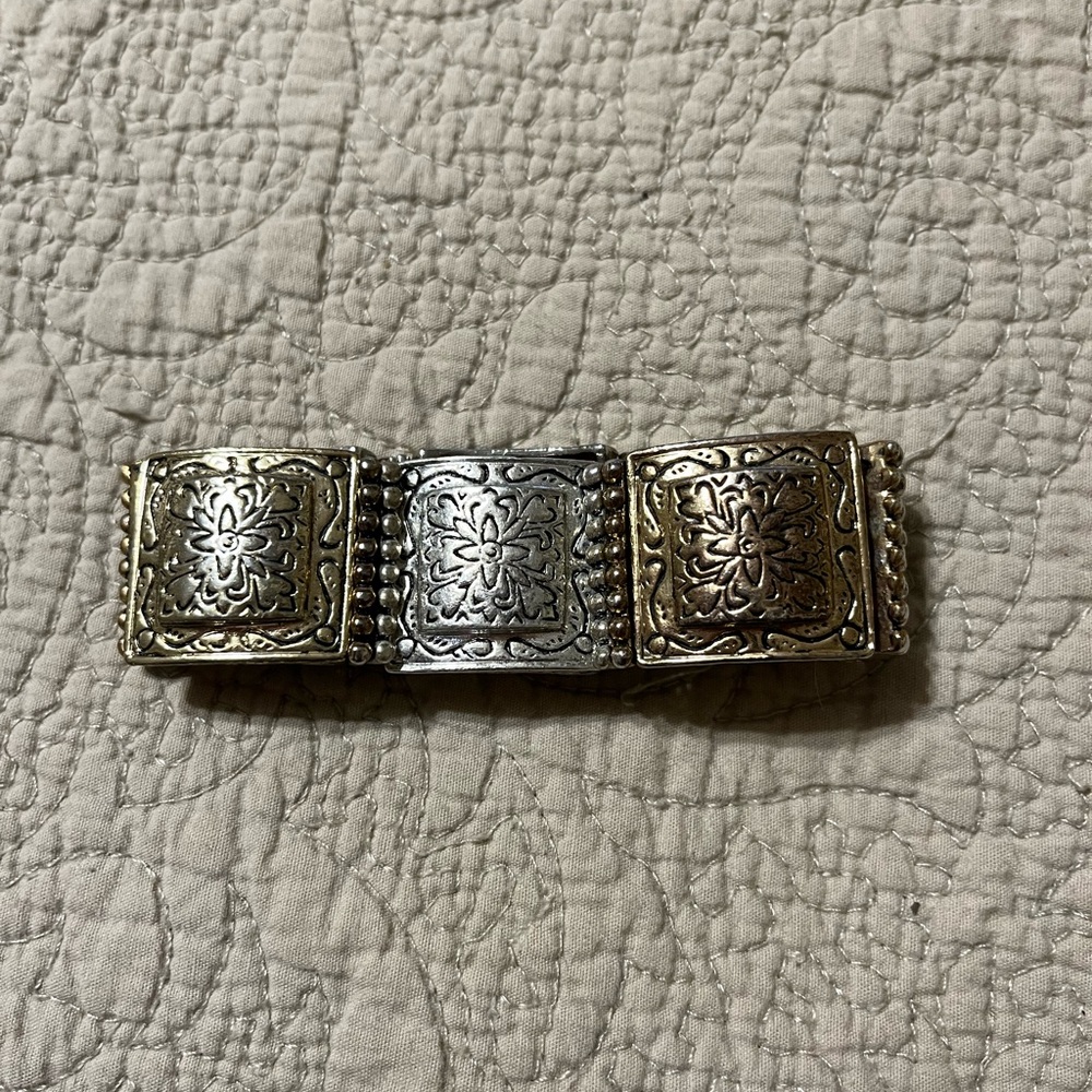 Silver and Gold Decorative Hair Clip